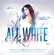 All White Party Flyer Template