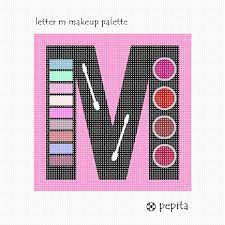 letter m makeup palette