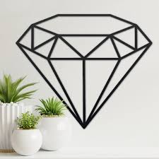 Geometric Diamond Steel Wall Art