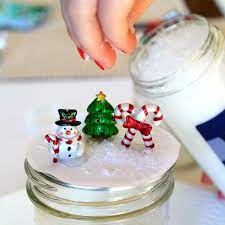 mason jar craft snow globe