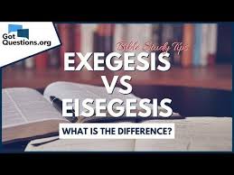 what is the difference between exegesis