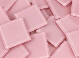 Baby Pink Crystal Glass Mosaic Tile 48 Mm