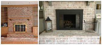 How To Whitewash Brick Fireplace Painting