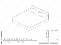 Vecteur Stock Standard Bed Sizes Of Us
