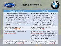 us gaap and ifrs ford vs daimler ag