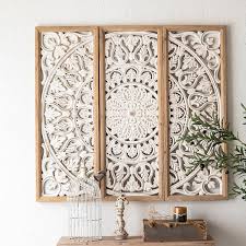 Carve Pattern Wood Wall Decor Set