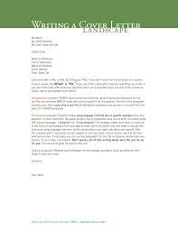 Writing A Cover Letter Landscape