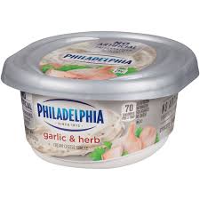 Philadelphia Garlic And Herb Cream Cheese Spread 7 5 Oz Tub