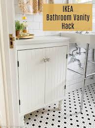 Browse a large selection of bathroom vanity designs, including single and double vanity options in a wide range of sizes, finishes and styles. Ikea Bathroom Vanity Hack Ikea Silveran For A Shallow Space Average But Inspired