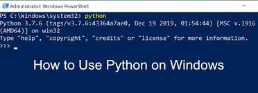 how to use python on windows