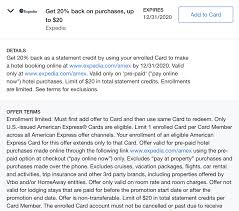 Is an online travel agency owned by expedia group, an american online travel shopping company based in seattle. Expired Amex Offers Get 20 Off Expedia Up To 20 Discount Doctor Of Credit