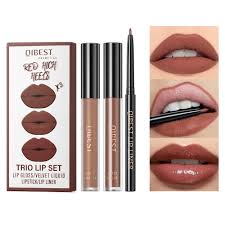 3pcs brown matte liquid lipstick lip