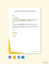 14 absence warning letter templates