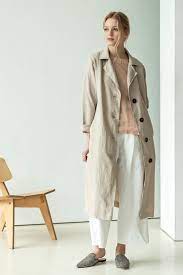 Linen Trench Coat Women Linen Coat For