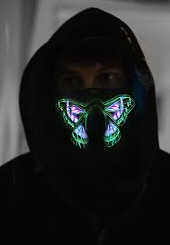 Butterfly Effect Light Up Mask Led Festival And Rave Mask