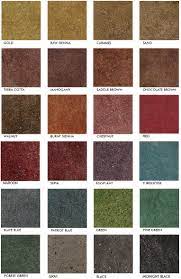stained polished concrete color chart