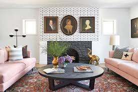 modern space with vintage art
