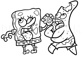 More than 67 spongebob black and white at pleasant prices up to 37 usd fast and free worldwide shipping! How To Draw Zombie Spongebob And Patrick Step By Step Drawing Guide By Dawn Dragoart Com