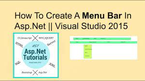 how to create a menu bar in asp net