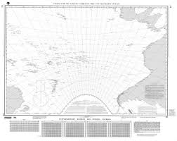 Nga 63 Great Circle Sailing Chart Of The South Pacific Ocean