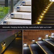 Us 42 23 30 Off 10 Pieces Solar Step Lights Led Solar Powered Stair Lights Outdoor Lighting For Steps Paths Patio Waterproof Deck Solar Lights In