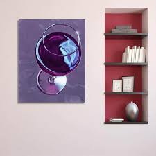 Iris Wine Glass Metal Wall Art Print