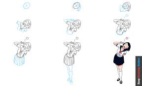 how to draw a cute anime easy
