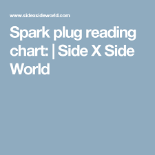 Spark Plug Reading Chart Side X Side World Garage