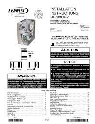 Sl280uhv Gas Furnace Installation