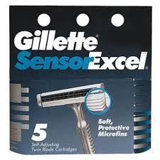 gillette sensor excel blades 5 pack