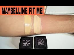 Swatch Foundation Maybelline Fit Me Shade 228 Dan 128