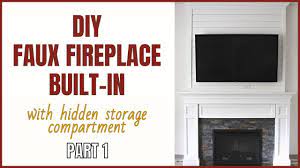 Diy Faux Fireplace Built In With