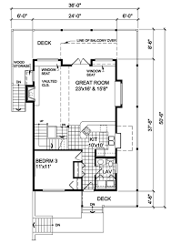 House Plan 76004 Narrow Lot Style