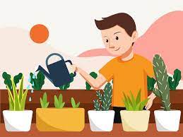 Vector Cartoon Farming Gardening