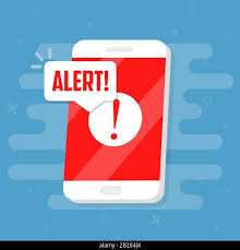 Alert notification on the smartphone screen. Flat vector Stock Vector Image  & Art - Alamy