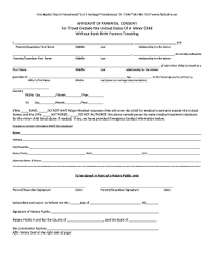 consent form for minors templates