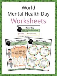 When working with clients in recovery from substance abuse it is important for both the counselor and the client to understand where their temptations the worksheets on psychpoint are to only be used under the supervision of a licensed mental health professional. World Mental Health Day Facts Worksheets For Kids