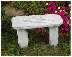 Personalized Stone Garden Bench With