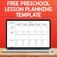 free pre lesson planning template