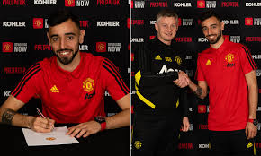 Create an account or log into facebook. Bruno Fernandes Pictured In Manchester United Kit For The First Time As He Prepares To Sign Contract Daily Mail Online