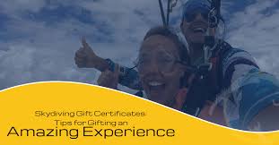 skydiving gift certificates tips for