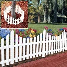 White Picket Fence Lawn Garden Edging