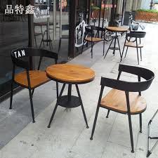 Cafe chairs are not merely plastic chairs. American Iron Vintage Wood Coffee Table Tea Table Tea Shop Bar Casual Outdoor Cafe Tables And Chairs C Cafe Chairs And Tables Outdoor Dining Chairs Cafe Chairs