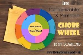 Free Diy Chore Wheel Customize Online Then Print At Home