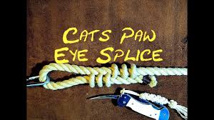 Convert each loop into an elbow by adding a twist in the direction that will tend to tighten them (the. Cats Paw Eye Splice How To Tie Makes A Decorative End To Dogs Lead Decorative Eye Splice Youtube