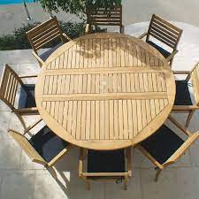 Teak Patio Dining Set With 72 Inch