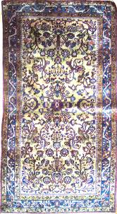 antique persian kashan silk rug q980