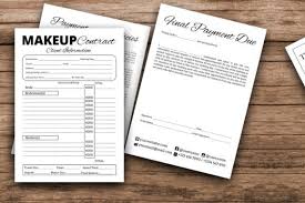makeup contract template graphic by