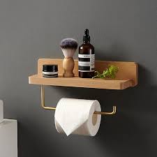 Solid Wood Beech Toilet Paper Holder