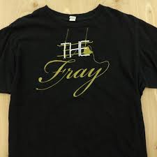 The Fray Band Tee T Shirt Size Large Tultex Used Faded Rock Concert Live Cool Casual Pride T Shirt Men Unisex White T Shirts Offensive T Shirts From